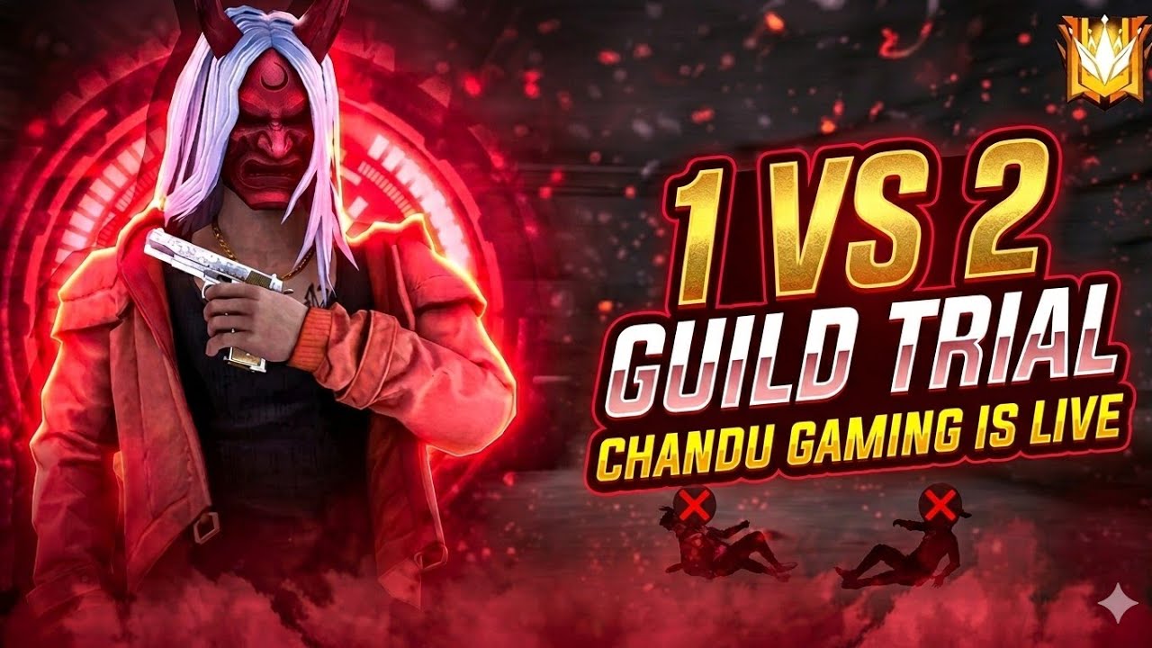 1v2 guild trails #freefirelive #telugu #chandugaming