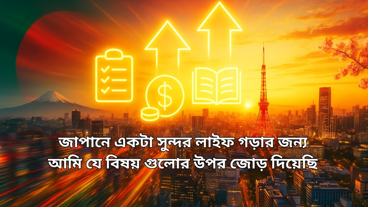 জাপানে একটা সুন্দর লাইফ গড়ার জন্য আমি যে বিষয় গুলোর উপর জোড় দিয়েছি
