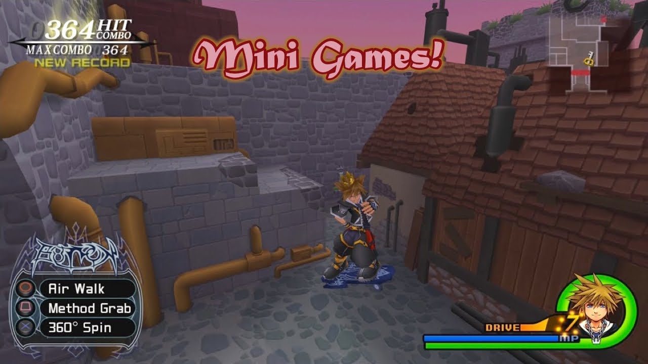 Kingdom Hearts 2.5 ReMIX - Skateboard Mini Games: Radiant Garden and Port Royal - Proud Mode