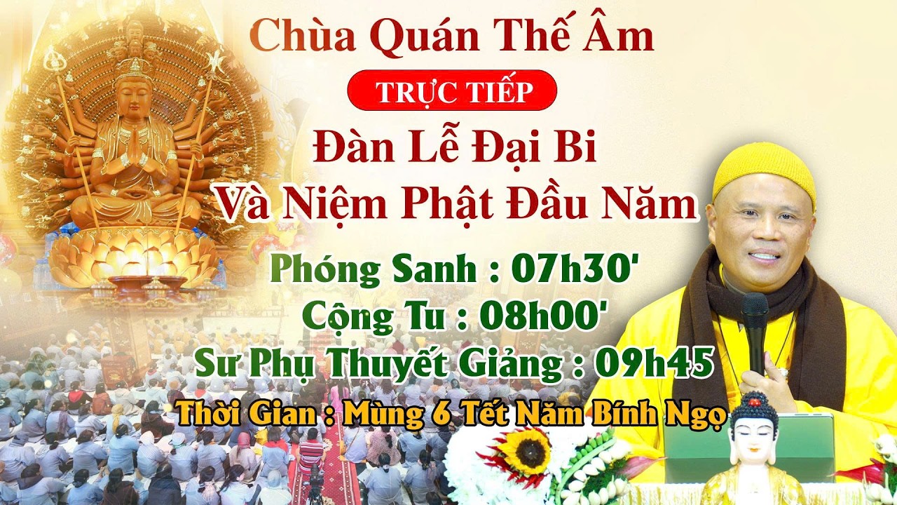 Trực Tiếp 8h30 Cộng Tu 9h45 Sư Phụ Thuyết Giảng - Tại Chùa Quán Thế Âm Hiệp Thạnh - Lâm Đồng.