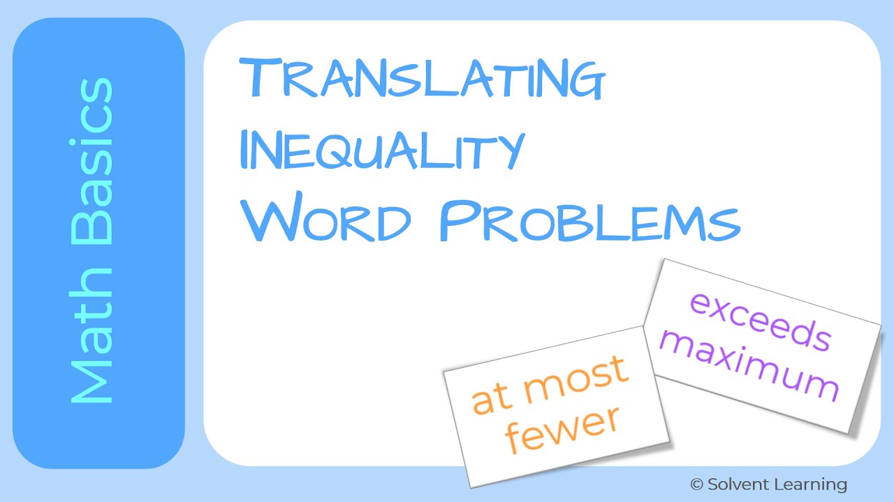 Translating Inequalities from Word Problems
