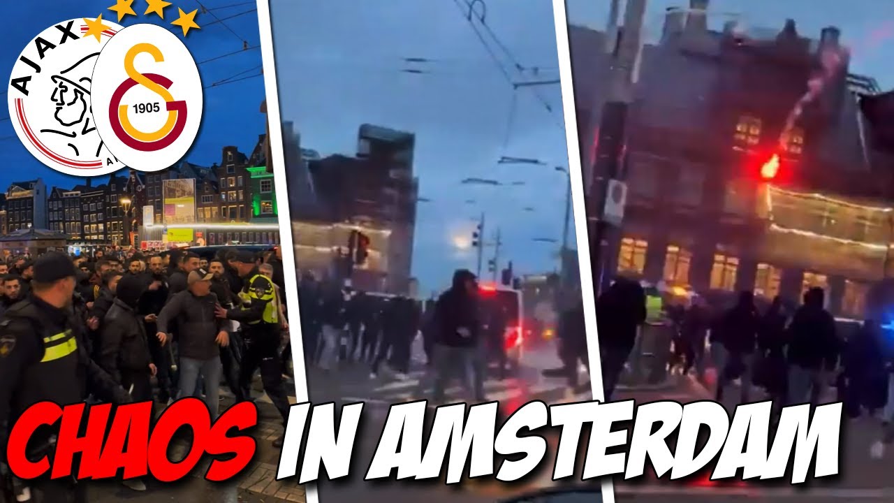 Ajax - Galatasaray | Galatasaray Fans In Amsterdam - Amsterdam&rsquo;da polisle &ccedil;atışma
