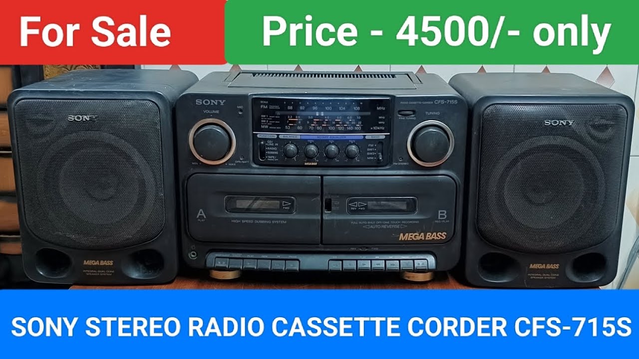 SONY STEREO RADIO CASSETTE CORDER CFS-715S Nice Sound Quality Contact No - 8750424840
