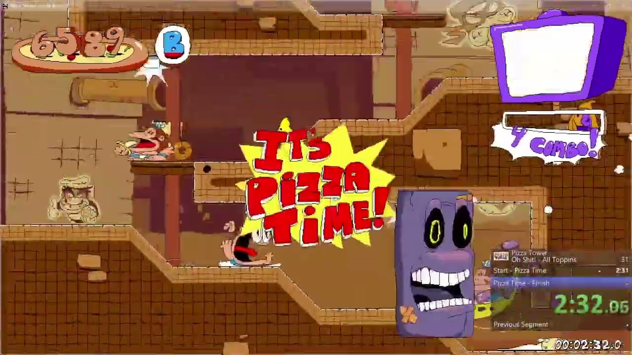 Pizza Tower - Oh Shit! Toppins Speedrun in 4:18.23 [Former WR]