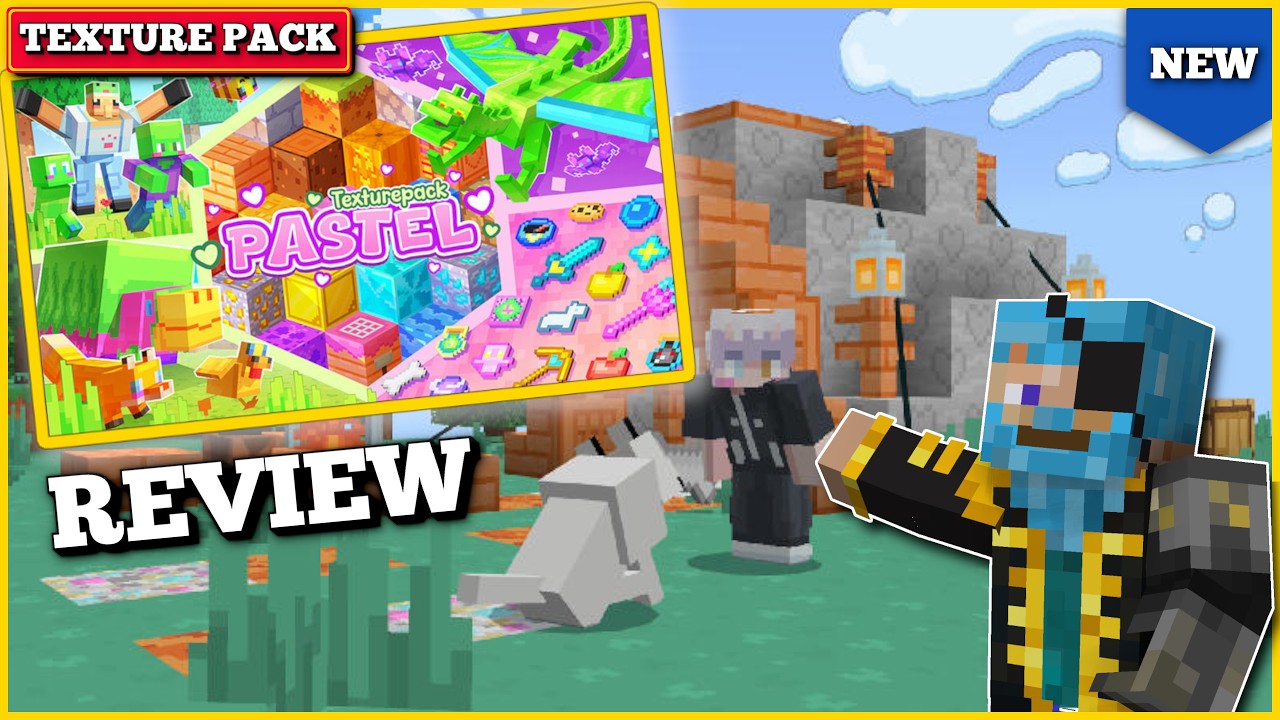 Обзор текстурного пакета Pastel &brvbar; Обзор текстурного пакета Daz Man для Minecraft &brvbar; Minecraft Bedrock