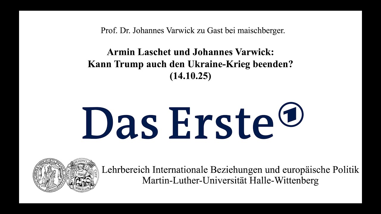 Prof. Dr. Johannes Varwick zu Gast bei Maischberger