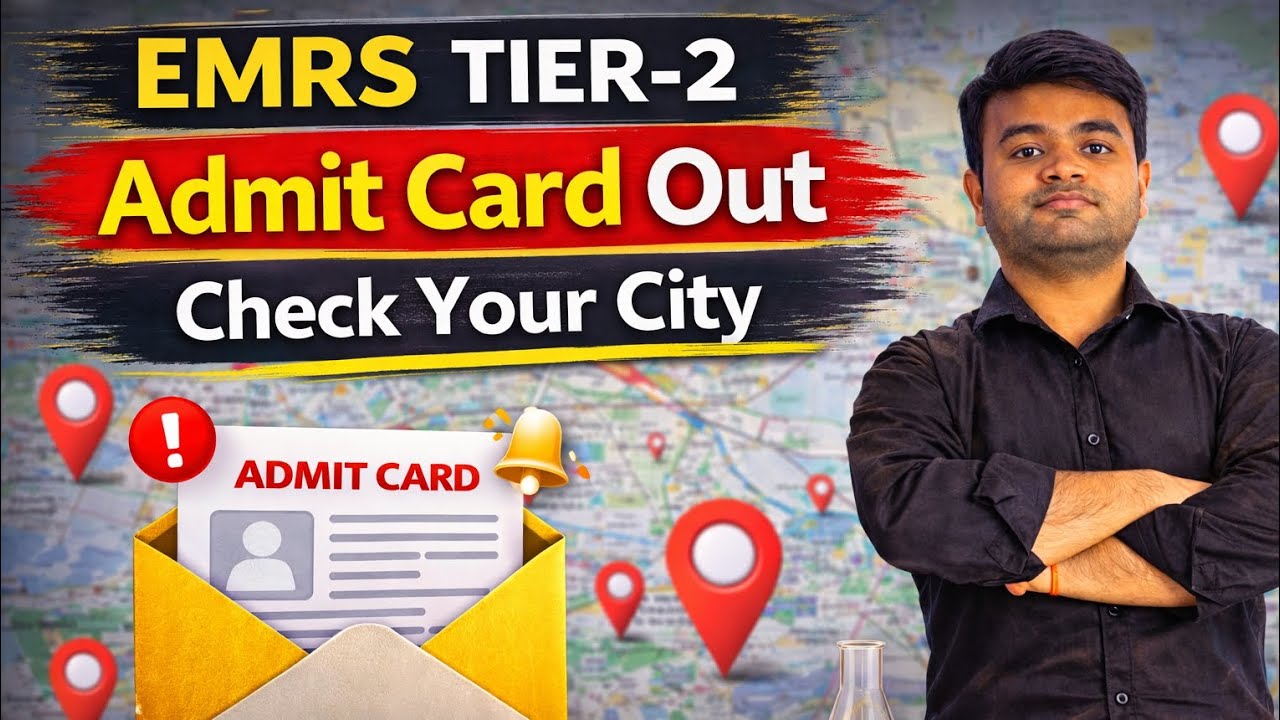 EMRS TIER-2 Admit Card Out 💯 Check your City Intimation for Tier-2 ✅ Link in Description #emrs 
