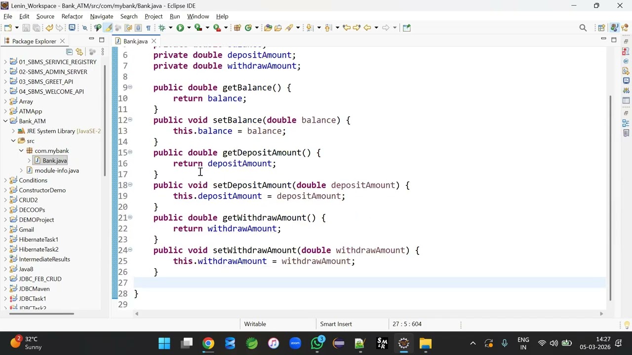 Core Java Project - BANK ATM APPLICATION