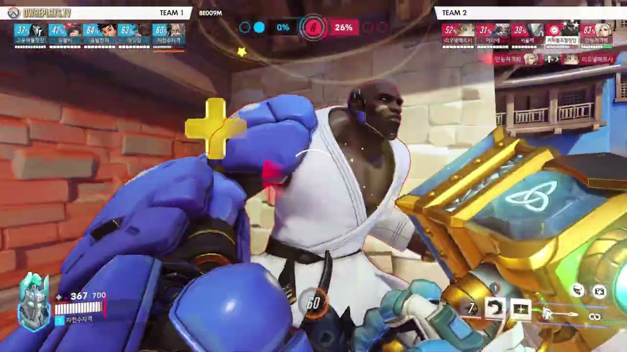 네팔 라인하르트 로드호그 플레이 by 자천수차격 — Overwatch Replay BE009M