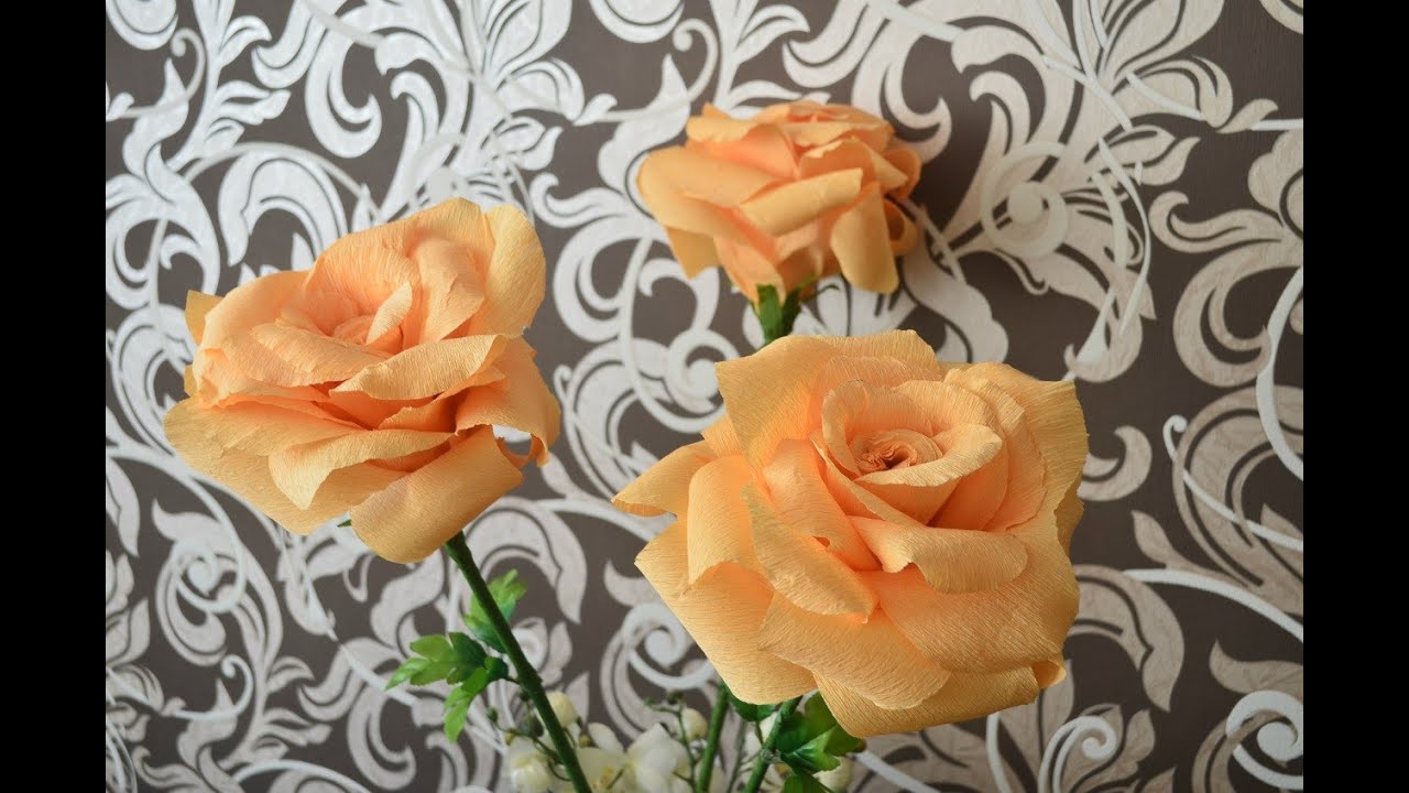 Объемная роза. Volume rose. Поделки из бумаги.