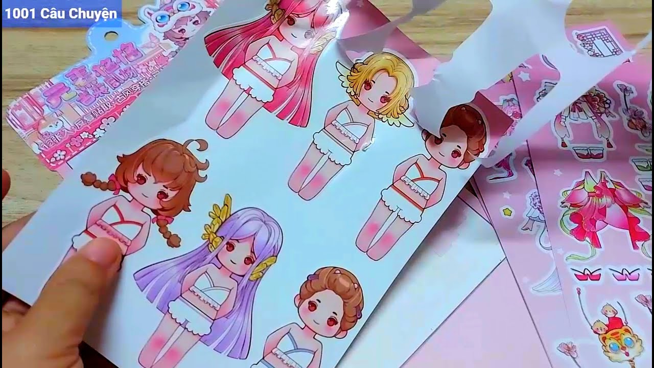 Sticker 8 điểm: Thiết kế váy Thần Tiên tỷ tỷ - Công chúa Vàng - Túi đựng tiền lì xì - Tủ đồ