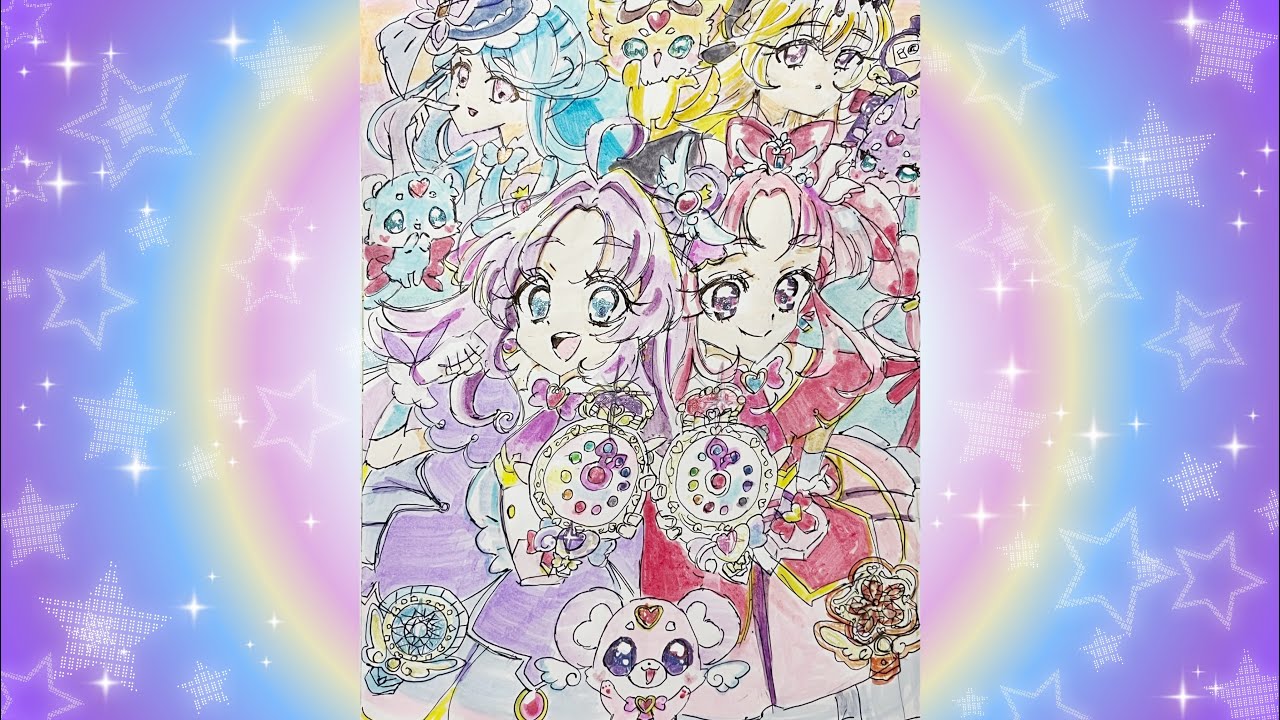 名探偵プリキュア❣️を描いてみた🌟🕰️Drawing Star Detective Precure 🌟🔍