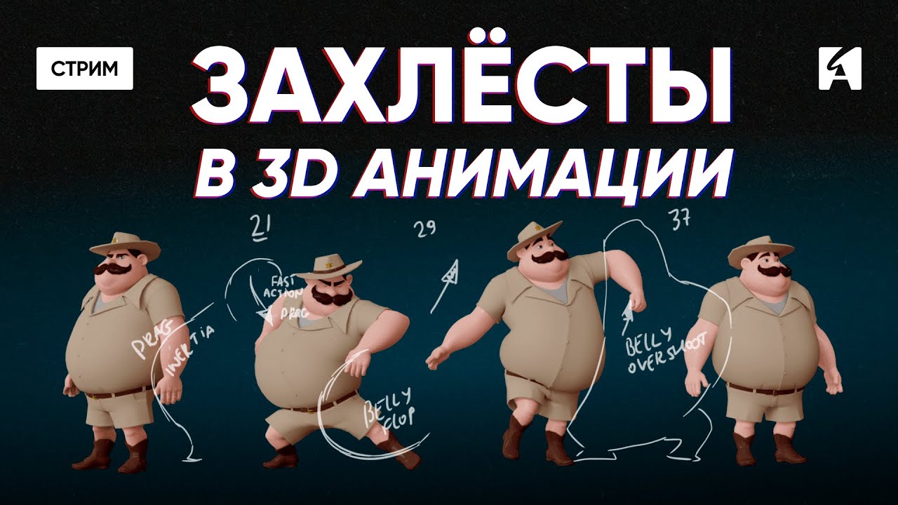 Захлесты в анимации (overlapping action) | Василиса Тузова