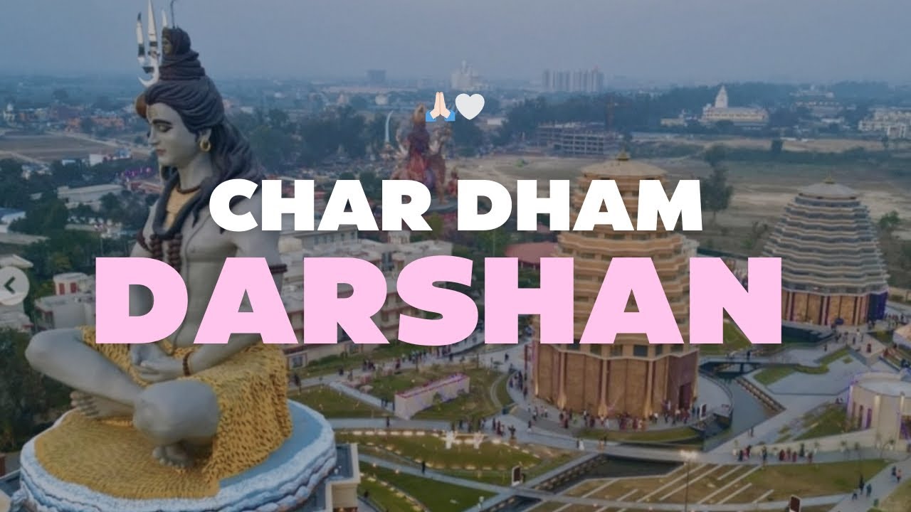 Char Dham Mandir Vrindavan 🙏 | Ek Hi Jagah Char Dham Darshan | Vrindavan Vlog📝 