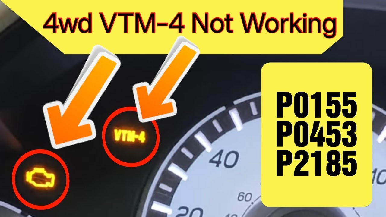 2014 Honda Pilot 3.5l 4wd VTM-4 Light Not Working P0155, P0453, P2185