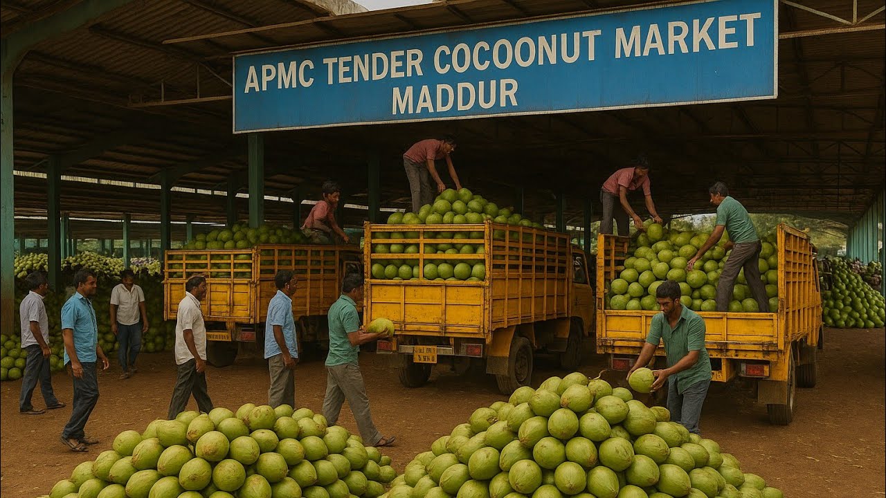 All grades of tender coconuts are available with us. (APMC Market Maddur)