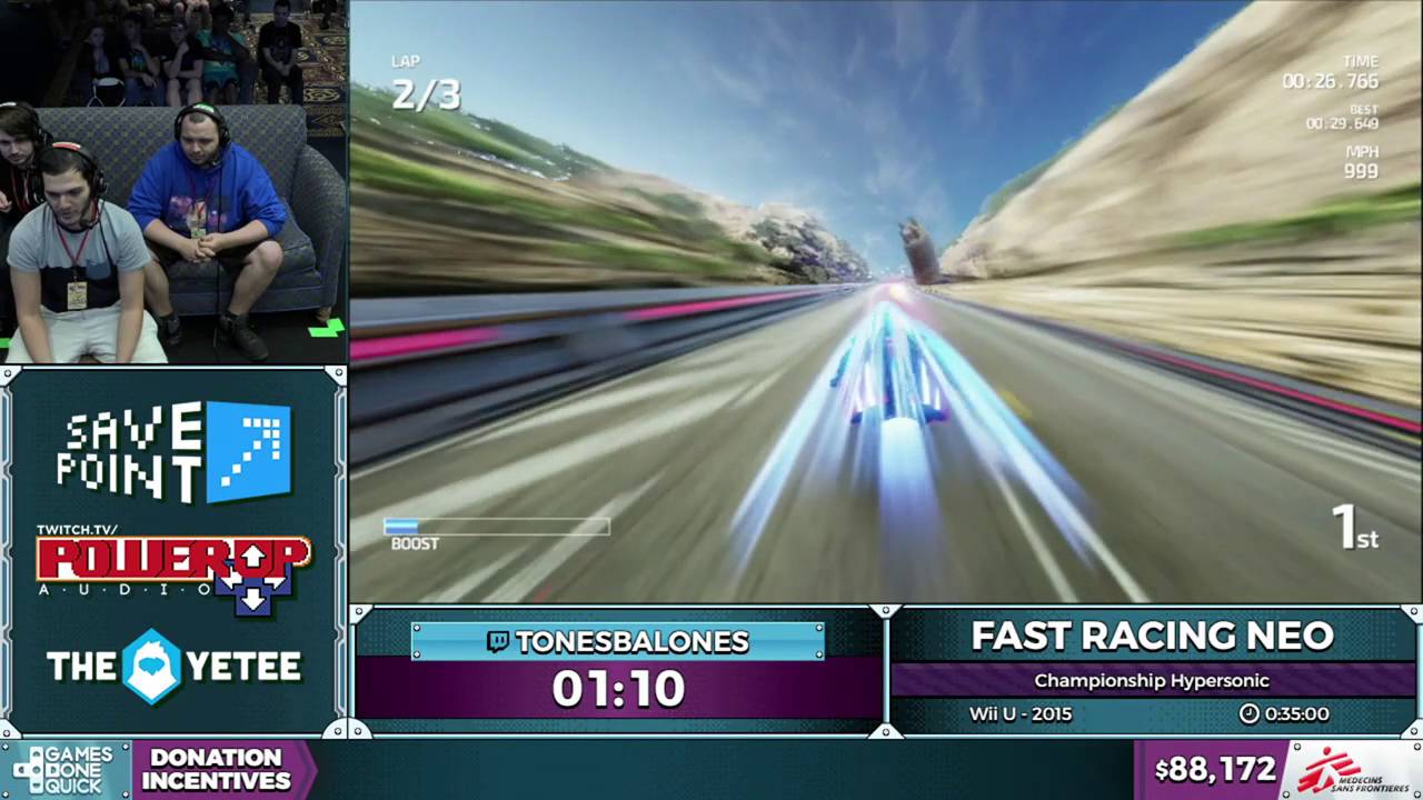 FAST Racing NEO by TonesBalones in 0:26:31 - SGDQ2016 - Part 13
