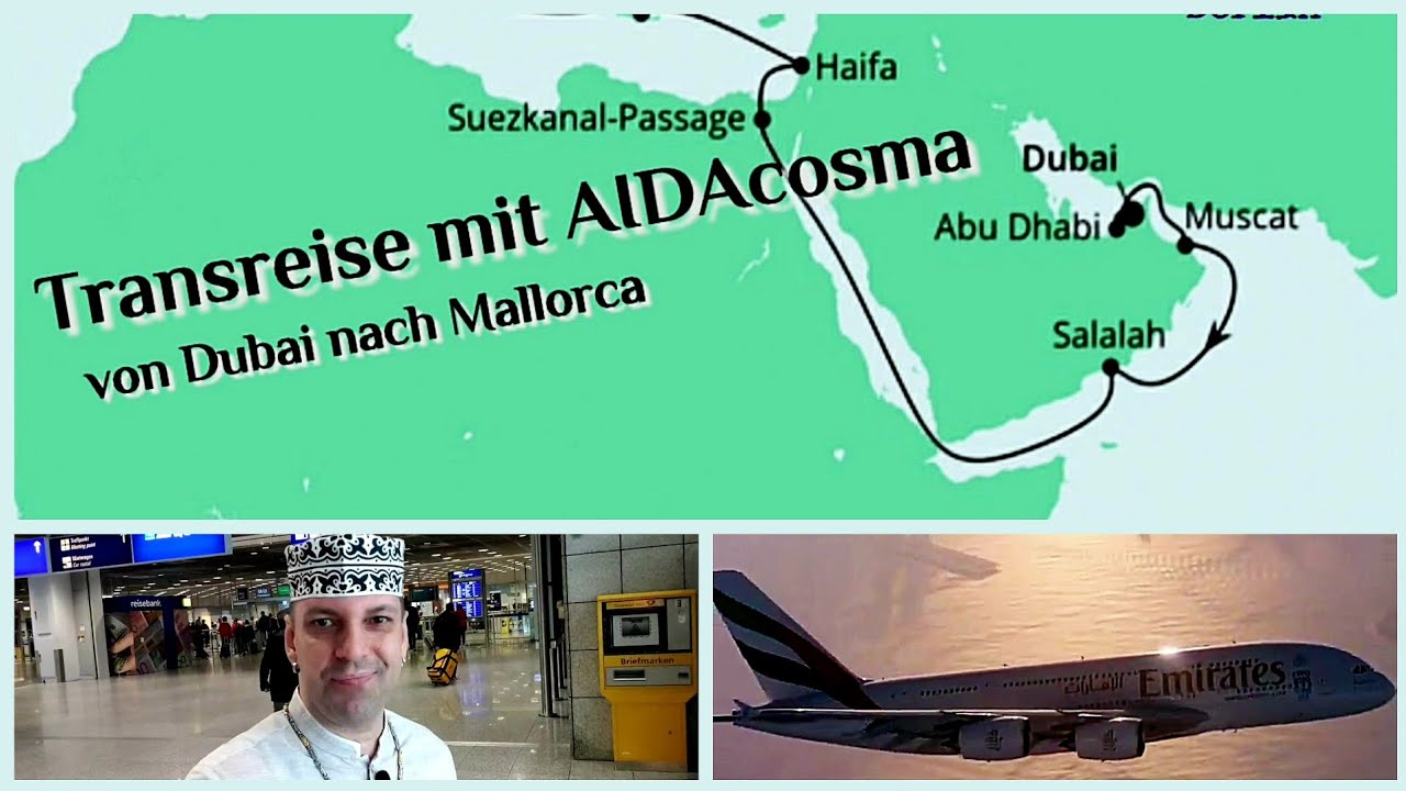 Anreise nach Dubai / AIDAcosma