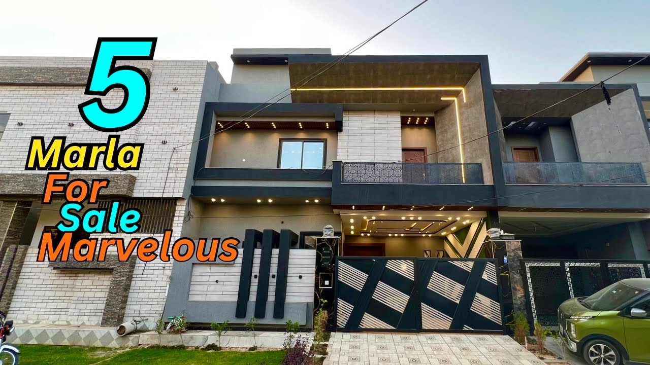 5 Marla double heighted house for sale in canal road Eden valley faisalabad 27x50 house map naksha
