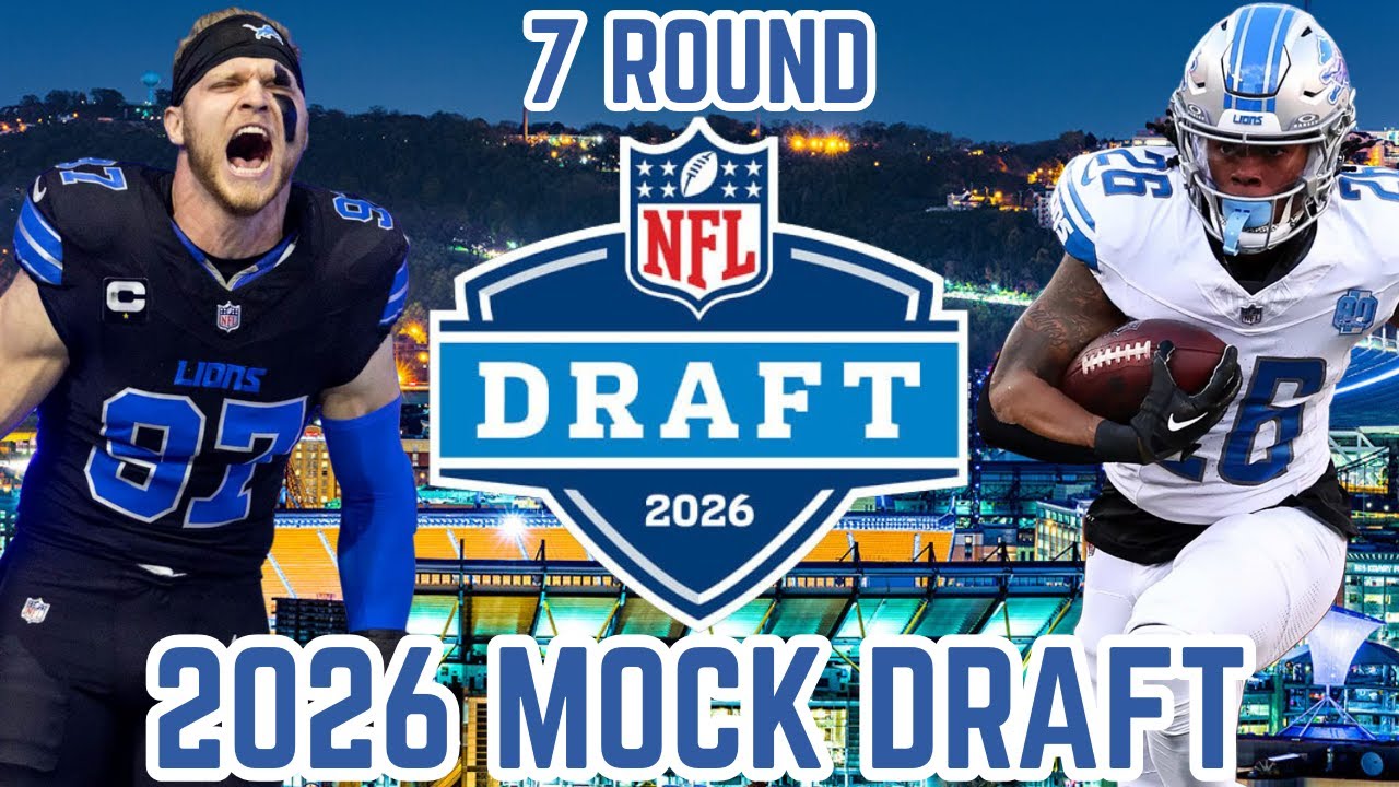 Detroit Lions 2026 7-Round Mock Draft | Building The OFFENSIVE LINE!