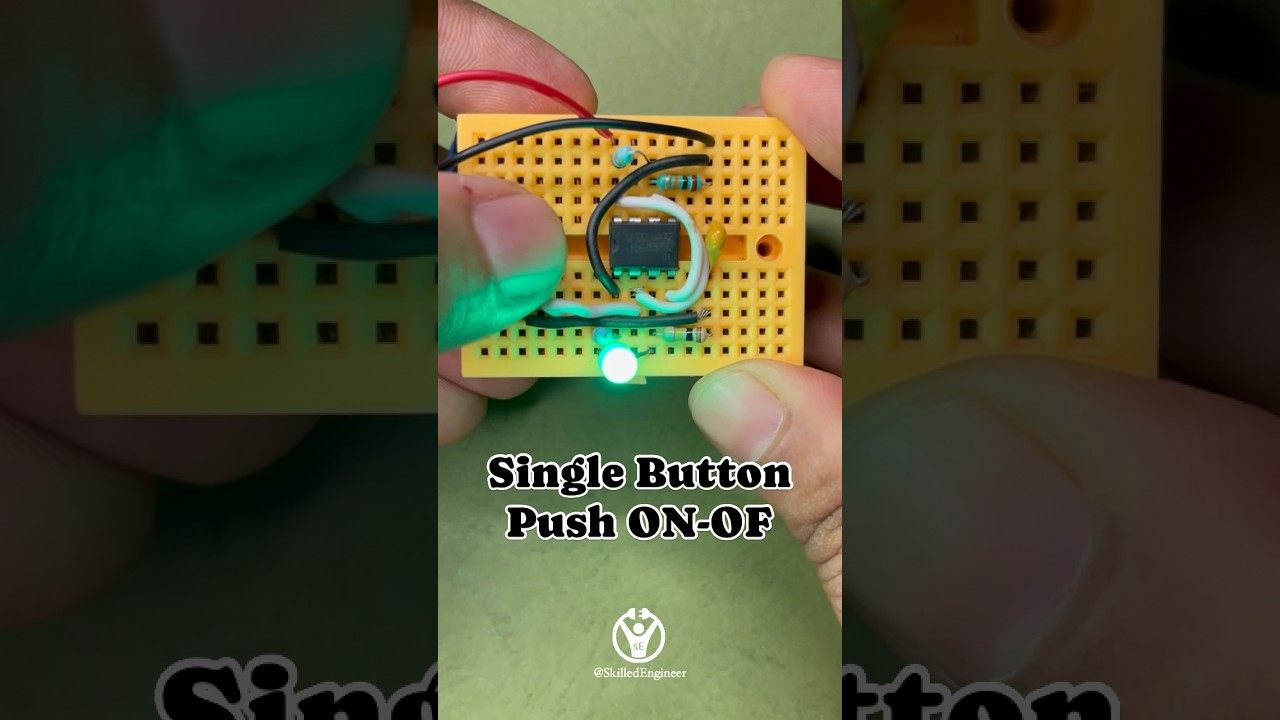 Single button push ON OFF switch #electronics #circuit  #diy #555