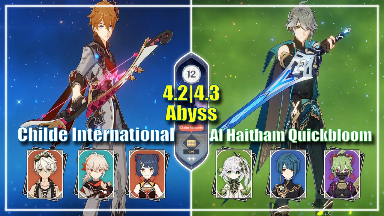 C0 Childe National and C0 Al Haitham Quickbloom - Spiral Abyss 4.2 Floor 12 EDIT - Genshin Impact