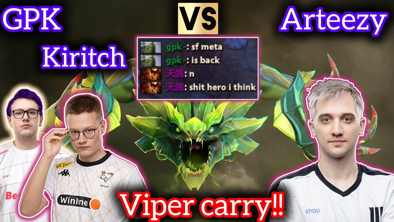 All-Star Game 🔥 Viper Carry (Pos 1) with EU Rank 2 ☠️ Kiritych & gpk VS Arteezy | Patch 7.40B