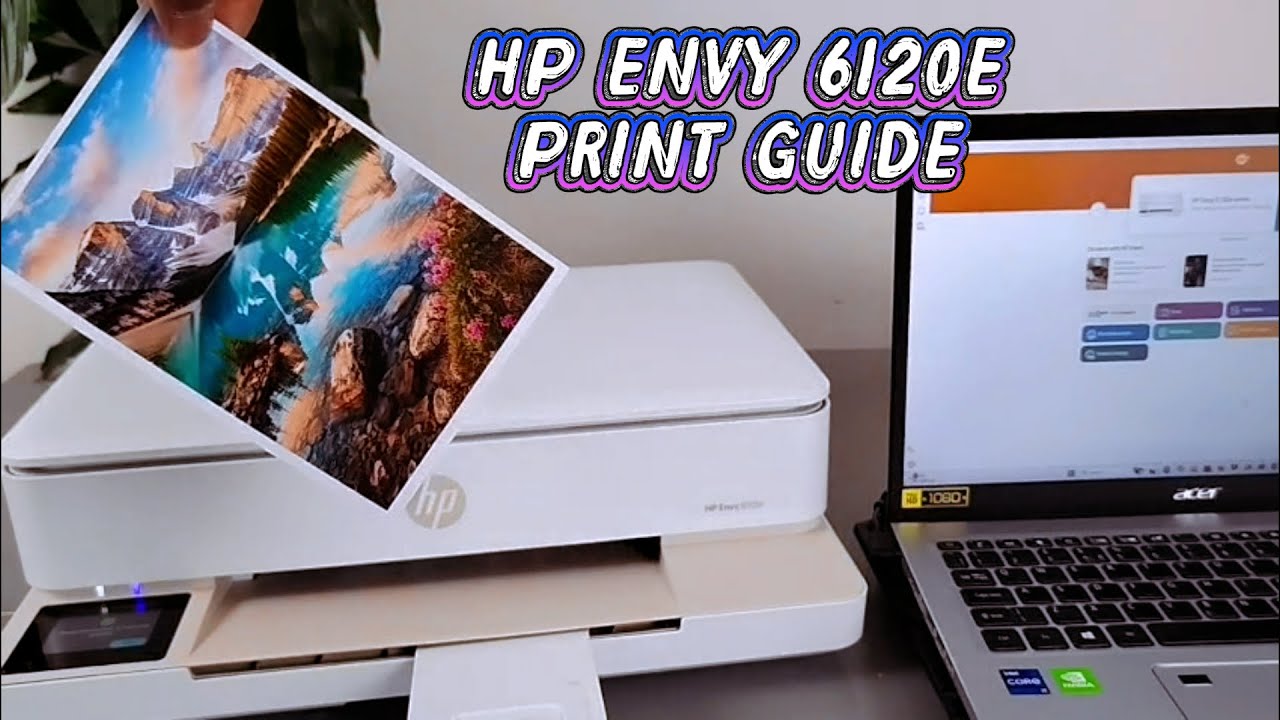 How To Print Documents & Photos  From Your Computer  PC To HP Envy 6120e