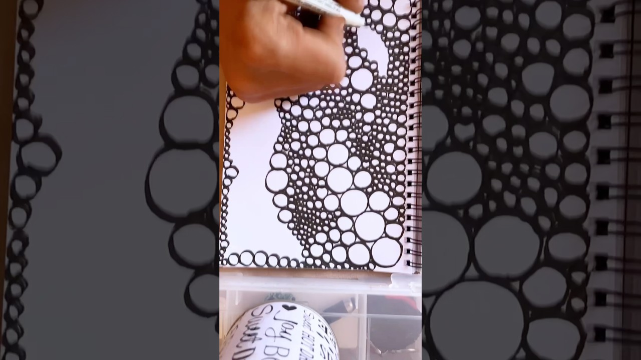 Drawing until the pen runs dry #process #zentangle #timelapse #abstractart #lineart #pattern