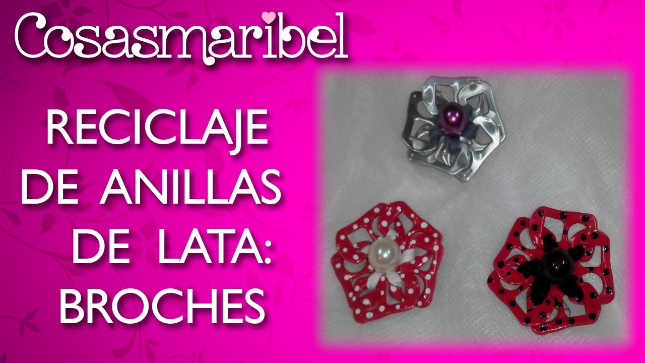 Reciclaje de anillas de lata;Broches para la solapa.