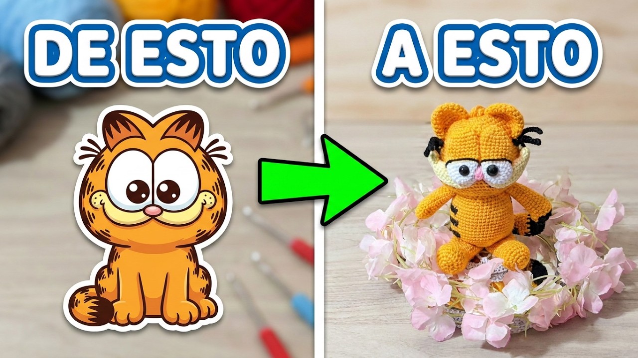 TEJIENDO a GARFIELD ( I parte) hermoso amigurumi!