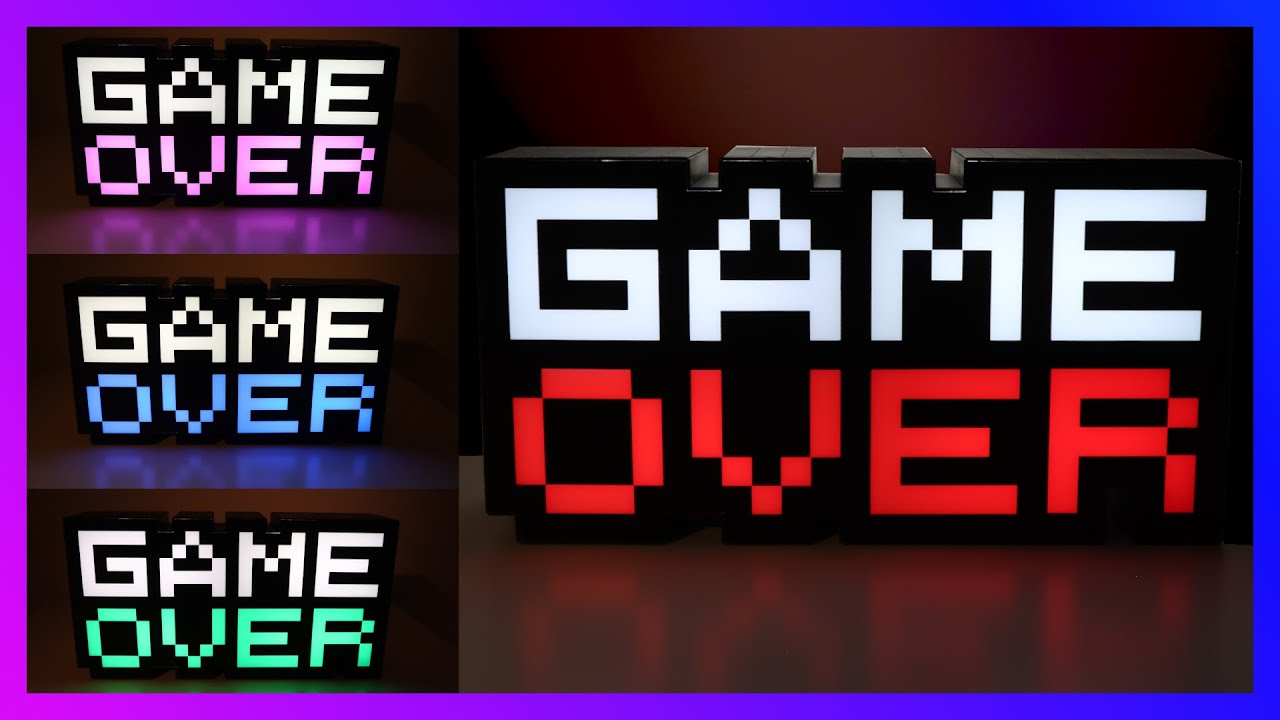 Paladone Game Over Lampe | Ein MUSS für RETRO Fans und deinen GAMINNG ROOM!
