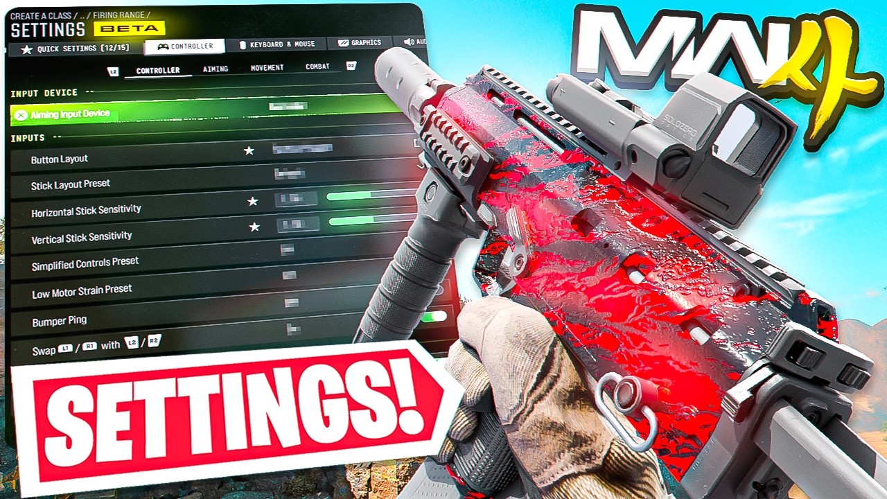 MODERN WARFARE 4: BEST CONTROLLER SETTINGS! (MW4 Controller Settings + MAX Aim Assist PS5/XBOX/PC)