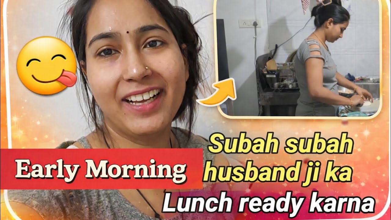 Subah subah Husband ji ka Lunch Ready karna | Morning Routine Vlog | @theiragirll #foryou #momlife