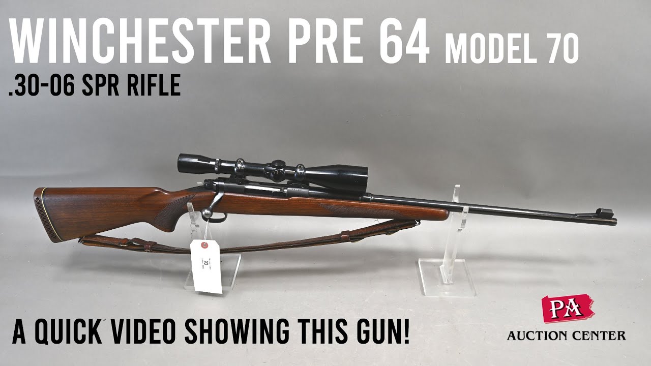 93 Winchester model 70, Pre '64, .30-06 Spr Rifle - A Quick Video in our Photo Booth