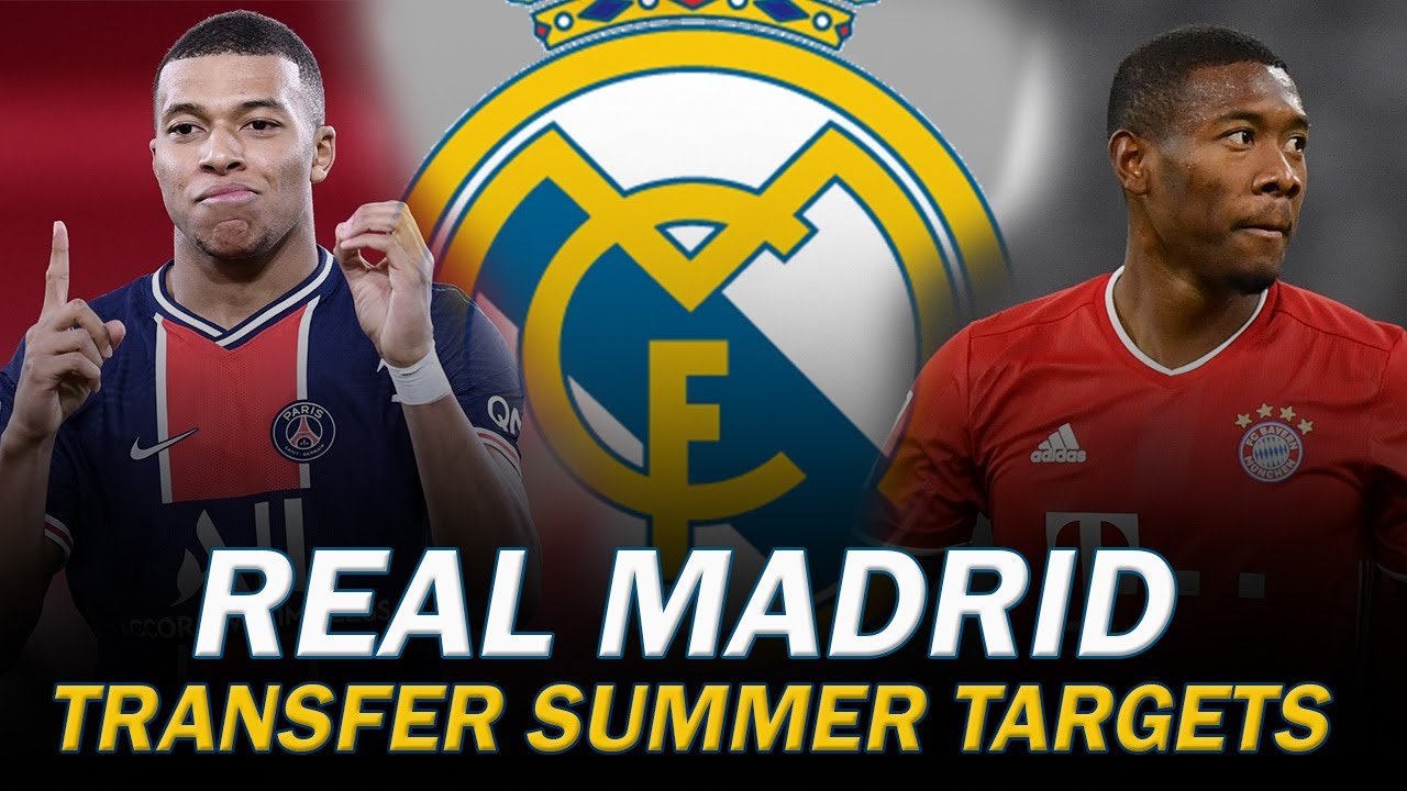 10 Real Madrid Transfer Summer Targets 2021 | Kylian Mbappe, David Alaba
