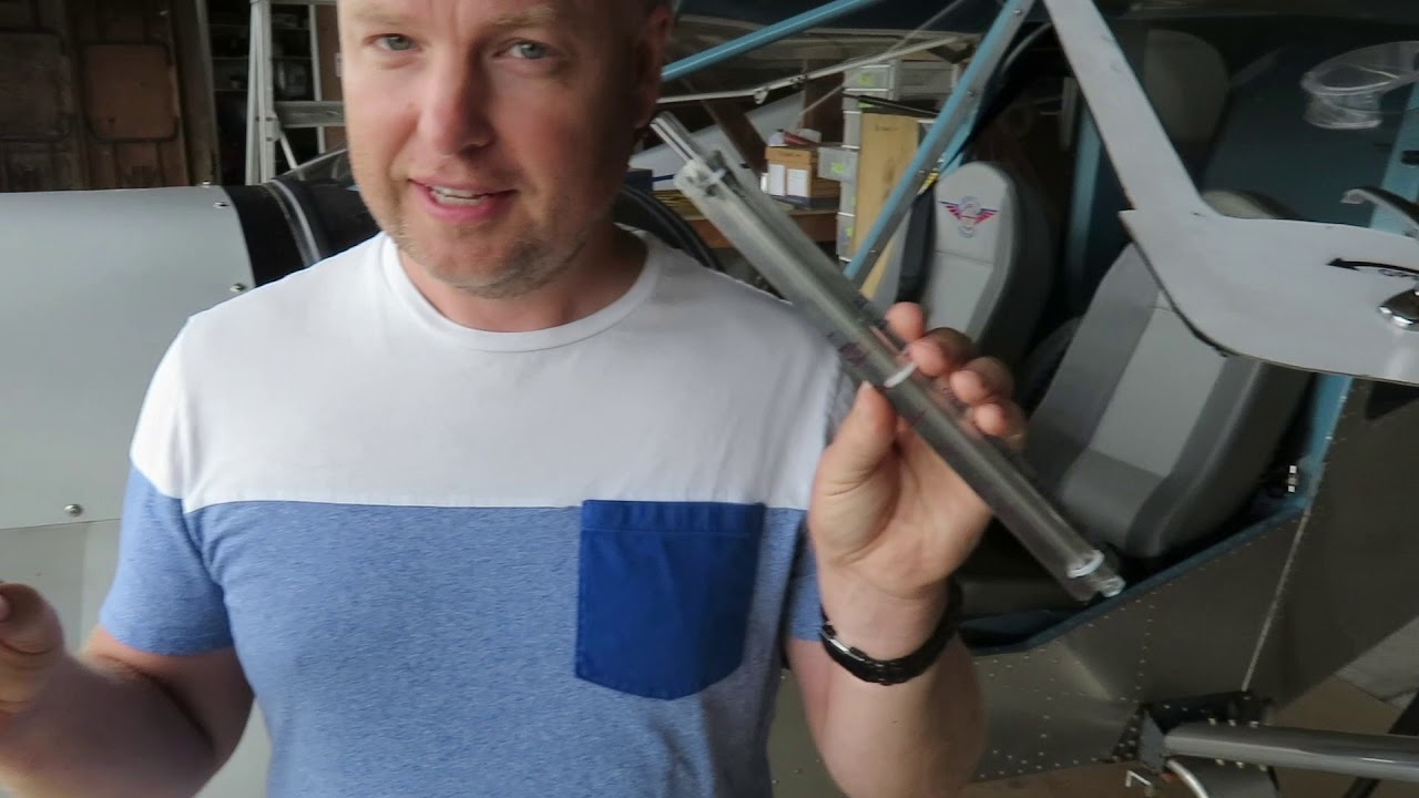 Using the dipstick to measure fuel in the RAA Chapter 85 Zenith Cruzer wing tanks