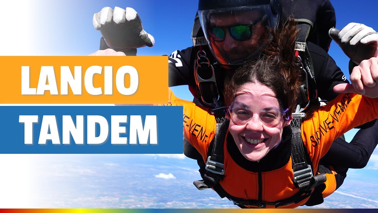 Lancio con paracadute e istruttore