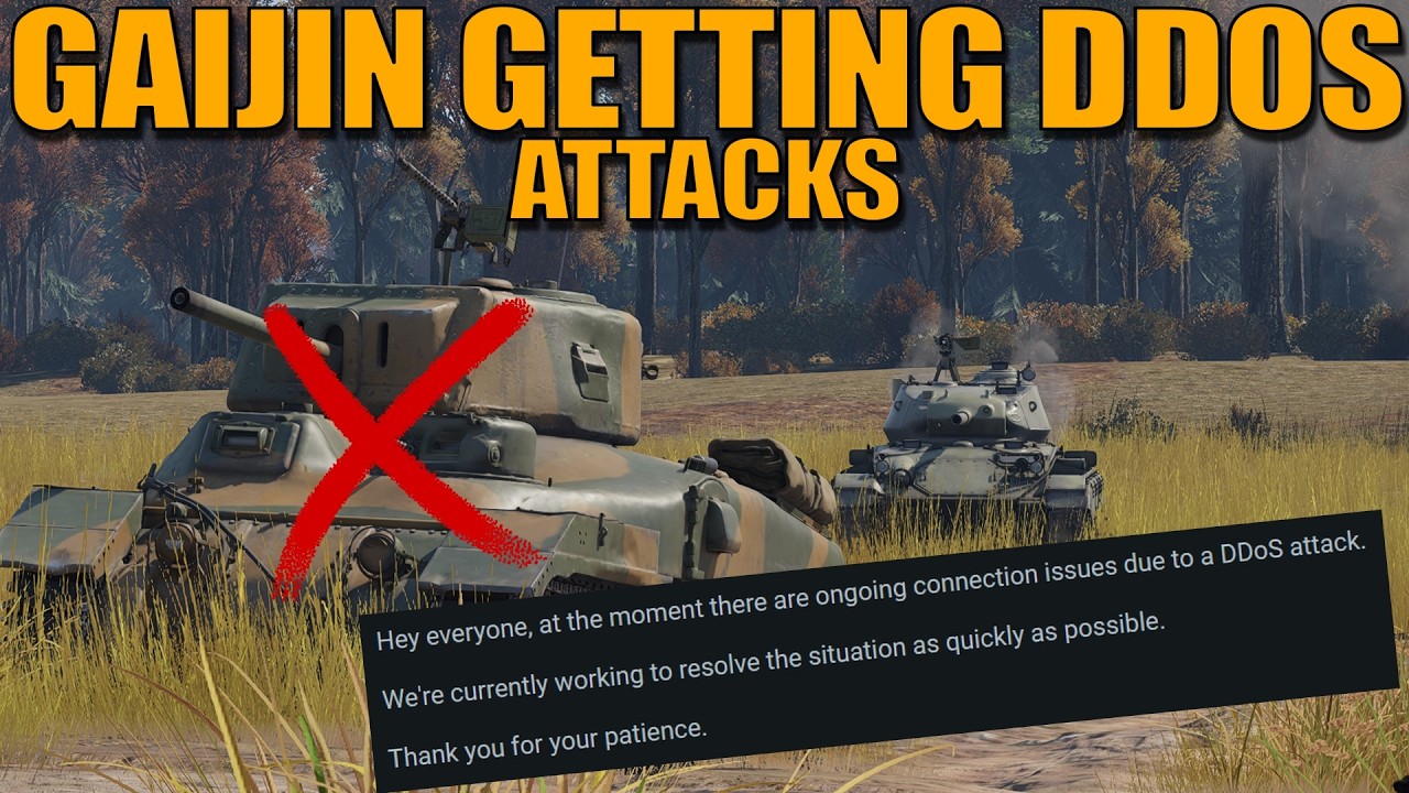 GAIJIN подвергается DDoS-атаке! - War Thunder