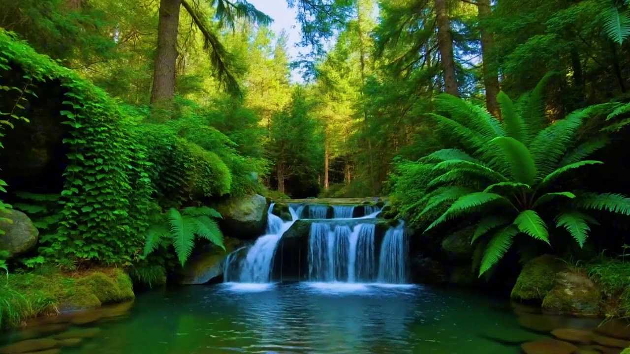 Tranquil Water Stream with Birdsong Nature Ambience for Sleep