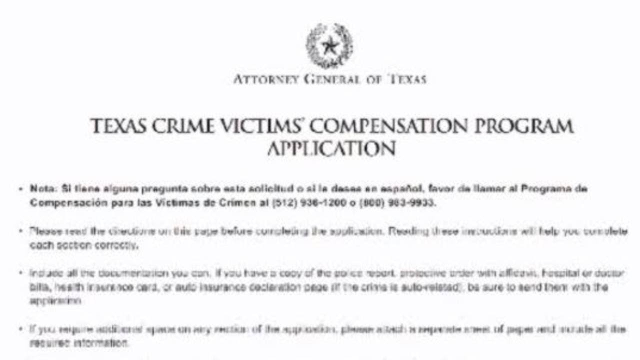 Texas Crime Victims' Compensation Program