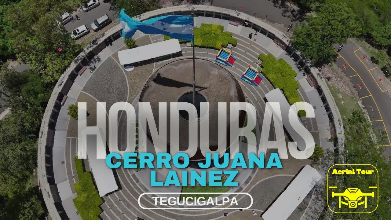 Cerro Juana Lainez, Tegucigalpa - Honduras Peace Monument & City Panorama 4K Aerial Views