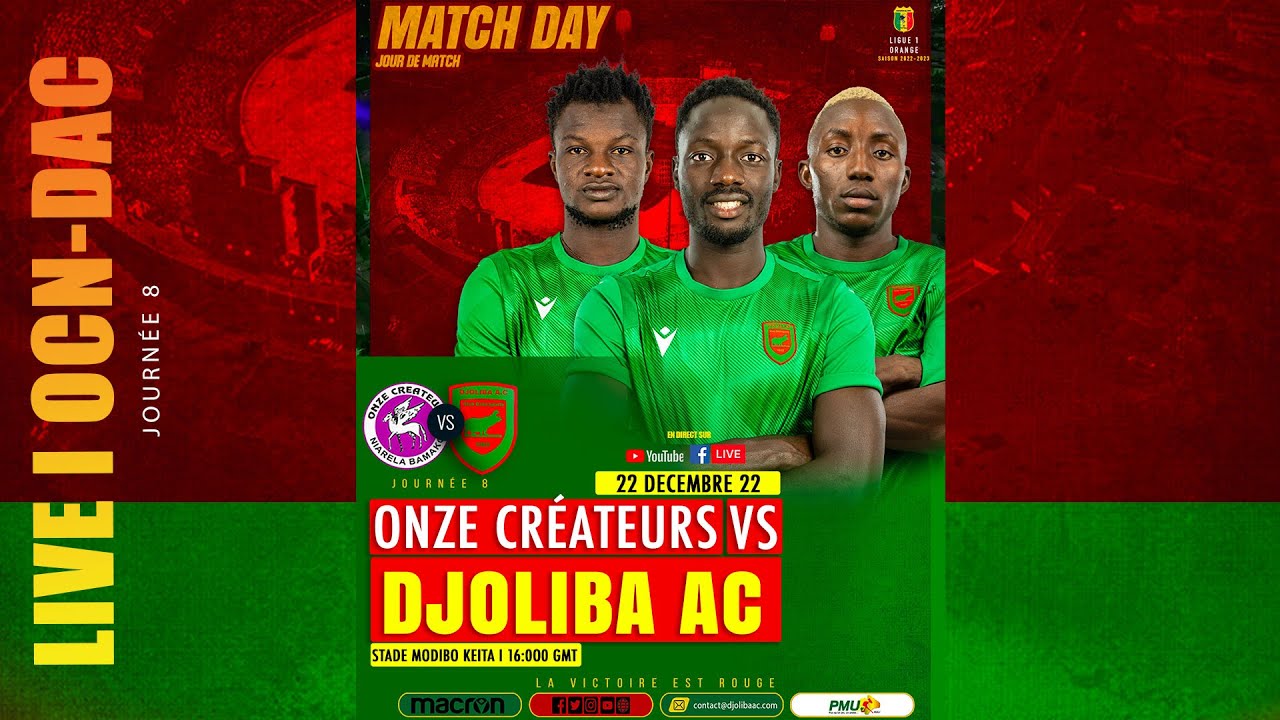 Direct: Onze Créateurs VS Djoliba AC