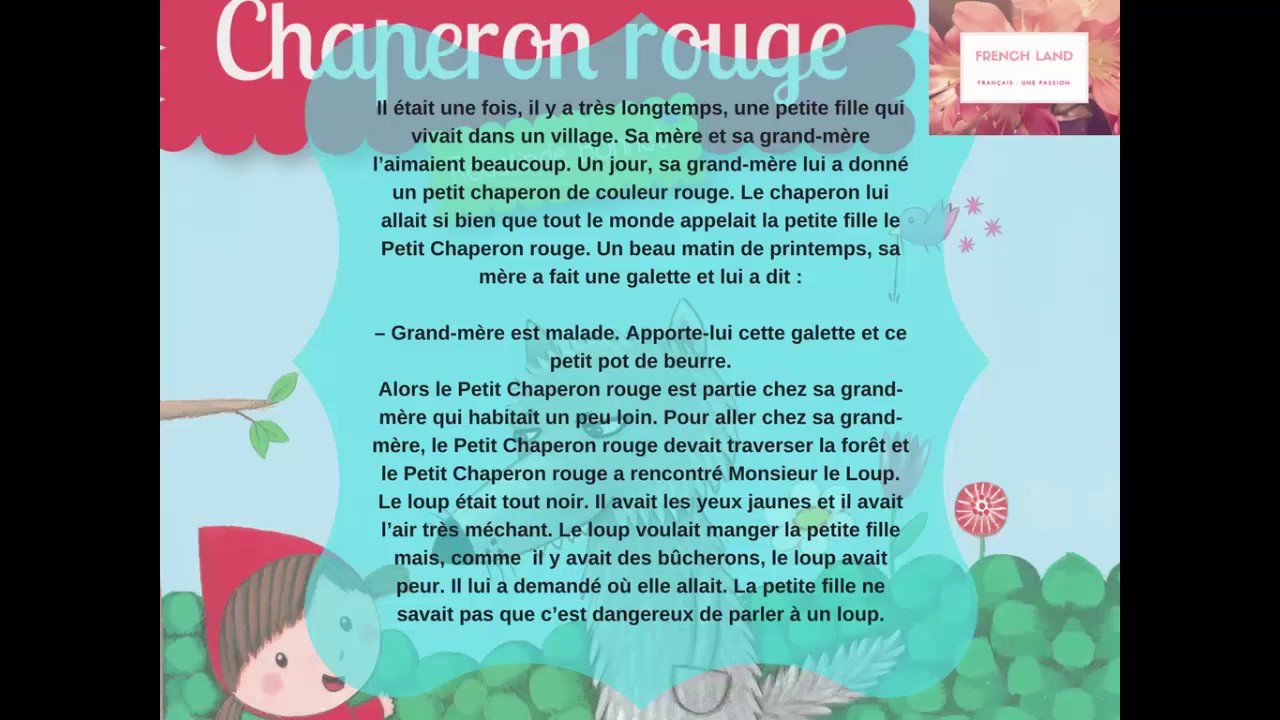 [Luyện nghe truyện cổ tích] Le Petit Chaperon rouge