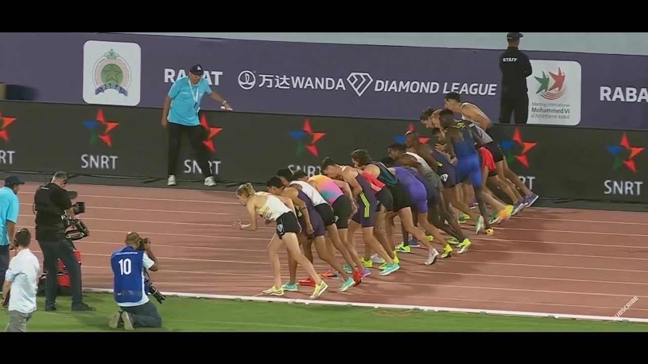 Финал мужского забега на 3000 метров по пересеченной местности Diamond League Wanda Competition, ...