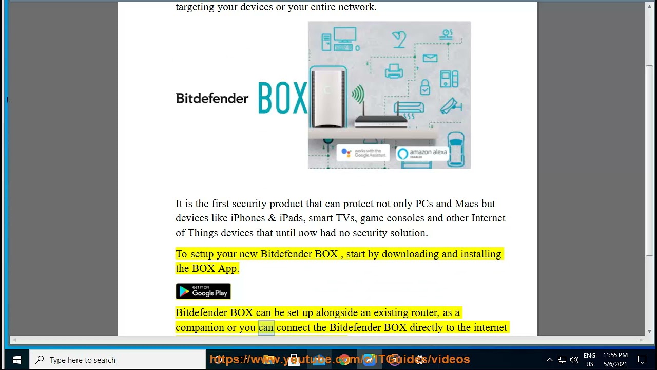 Set up Bitdefender BOX