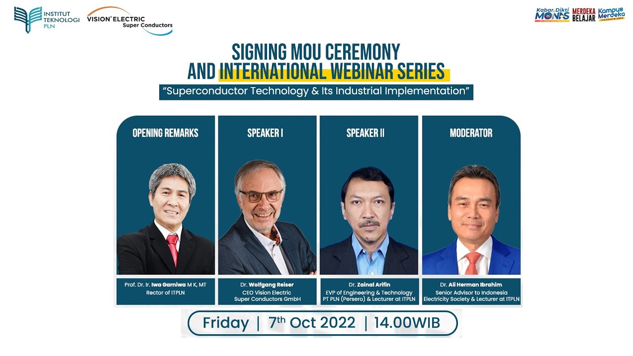 Signing MoU Ceremony Between IT-PLN and VESC & International Webinar Series