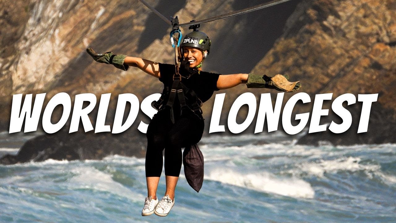 WORLD'S LONGEST over-ocean ZIPLINE (Mossel Bay) 🇿🇦