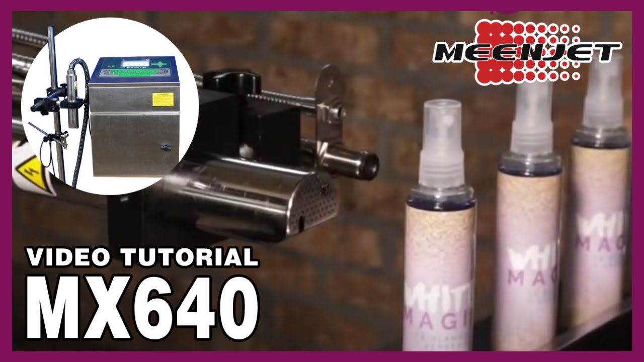 MX640 (Video tutorial)  Codificador Industrial Continuous Inkjet #continuousinkjet #codificación