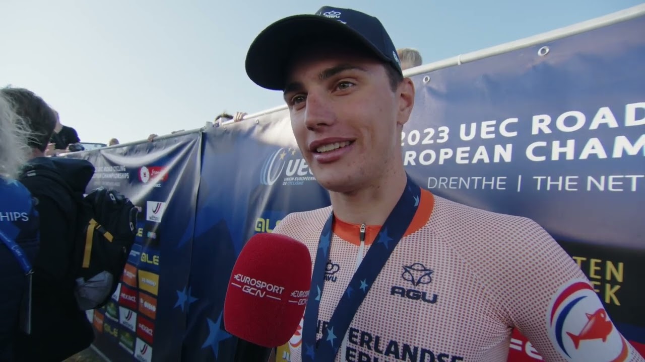 Olav Kooij - Interview at the finish - European Continental Championships 2023
